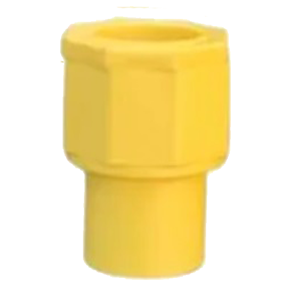 ข้อต่อเข้ากล่องร้อยสาย สีเหลืองPVC 15(3/8)
