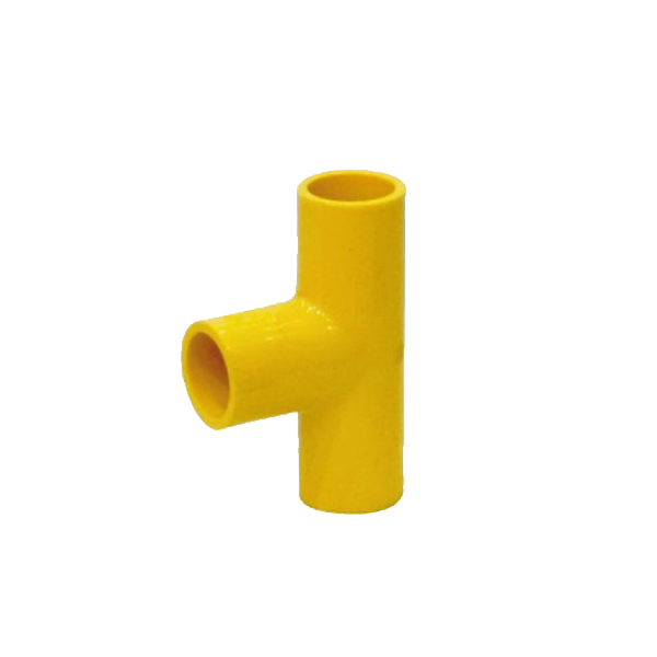 สามทางร้อยสาย สีเหลืองPVC  18(1/2)