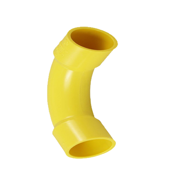 ข้อโค้ง 90 ร้อยสาย สีเหลืองPVC 40(1 1/2)