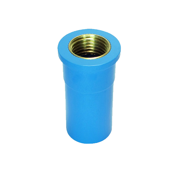 ข้อต่อตรงเกลียวใน (ทองเหลือง)PVC 18 มม.( 1/2")