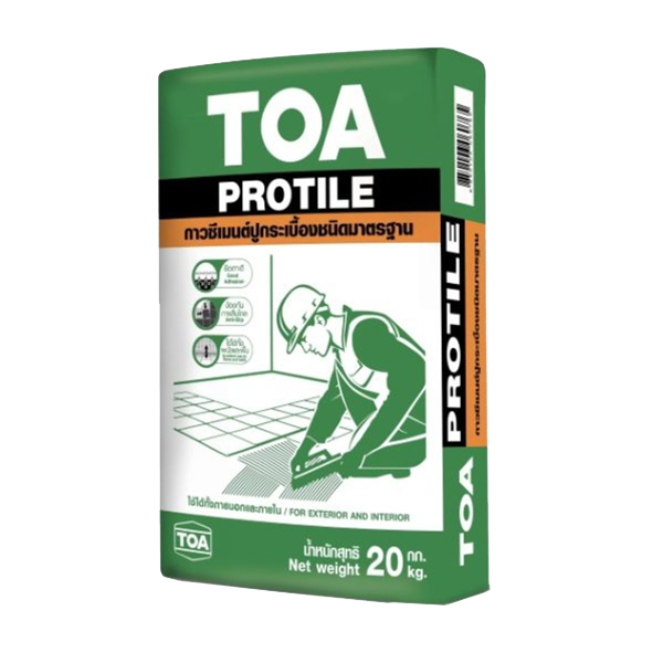 ปูนกาวซีเมนต์ TOA โปรไทล์ สีเขียว 20kg
