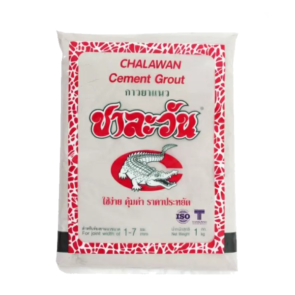 ปูนยาแนว ตราชาละวัน 1กก. สีเทาพิราบ